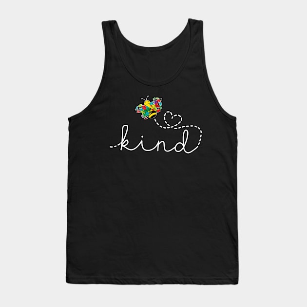 Be Kind Bee Puzzle Autism Awareness Tank Top by FrancisDouglasOfficial